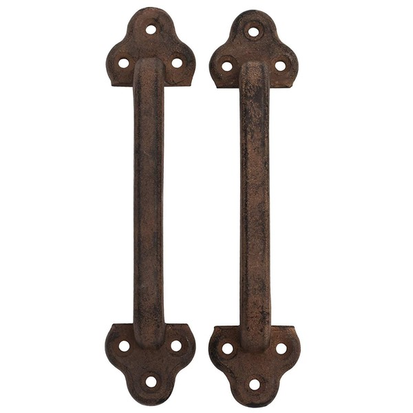 DR QUALITY DÉCOR Iron Pull Handle for Doors Set of 2 Rustic Style for Barn Doors, Gates and More