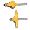 2pcs 8mm Shank Armrest Handrail Router Bit Set with Bearing
