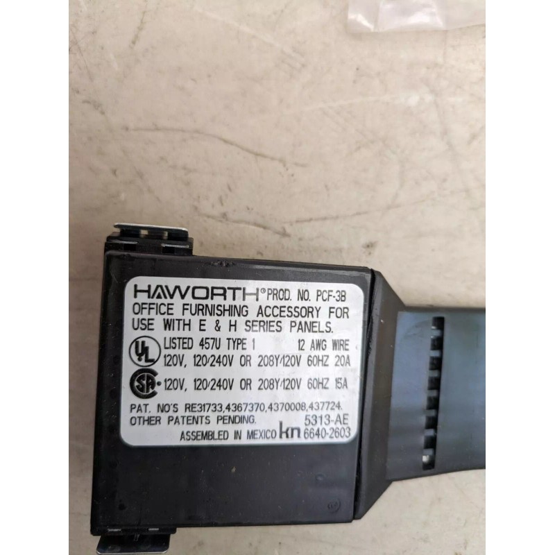 Haworth PCF-3B Flexible Electrical Connector for E & H Series