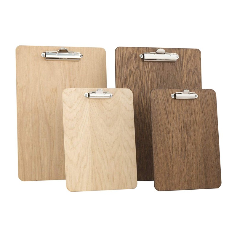 Chalkboards UK Clipboard, Wood, Dark Oak, 240 mm x 340