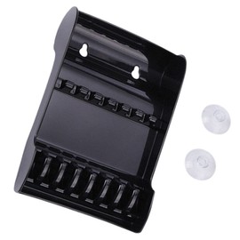 TEHAUX 1pc Multi-Function Storage Box for Salon Supplies Durable Hairdressing Tools Bracket Creative Design for Home Barber Shop Holds Portable Black