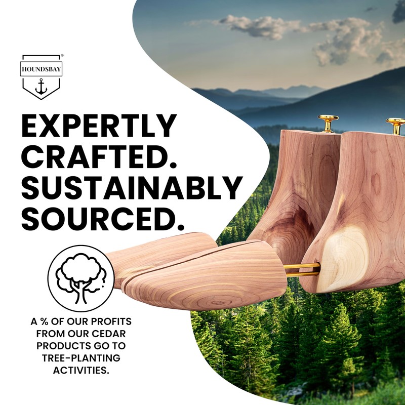 HOUNDSBAY Boot Trees, Cedar Boot Tree for Men, Shoe Tree