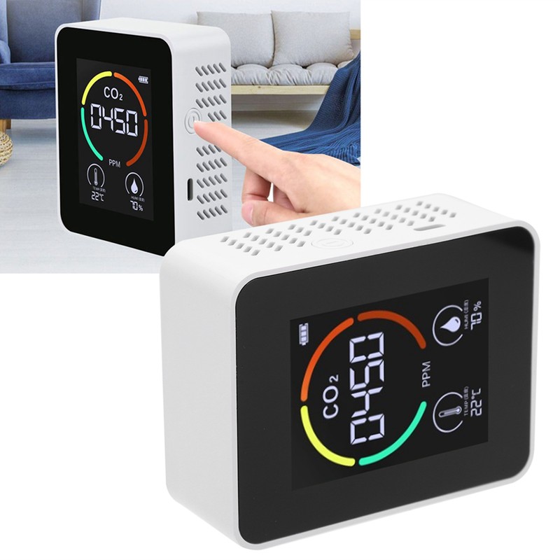 CO2 Detector Carbon Dioxide Gas Concentration Meter Temperature Humidity Measuring