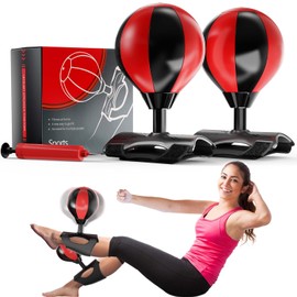 Sit Up Boxing Balls, Speed Punching Bag, Solid Ab and Arm Workout Equipment for Your Home, More Exercise Fun Than an Ab Machine or Ab Roller, Get Abdominal Gym Equipment Right in Your Home (2 Pack)