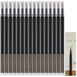 16 Pack Erasable Pen Refills, 0.5 mm Stainless Steel Tip Erasable Grey Ink, Gel Ink Pen Refills Compatible with Pilot Frixion Pens, Quick Drying Ink mooth, Durable Writing Experience