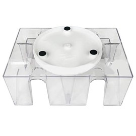 Keenso Bandeja Giratoria para Tarjetas de 2 Cubiertas y 6 Cubiertas, Práctico Soporte para Tarjetas de Juego, Organizador Transparente para Juegos de Cartas (Pon 6 póquer)