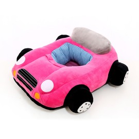 Baby Stuffed Car Toy Cartoon Car Cloth Safety Chair Soft Colorful Car Playing Center Toy Pink 27.6 X 21.7in