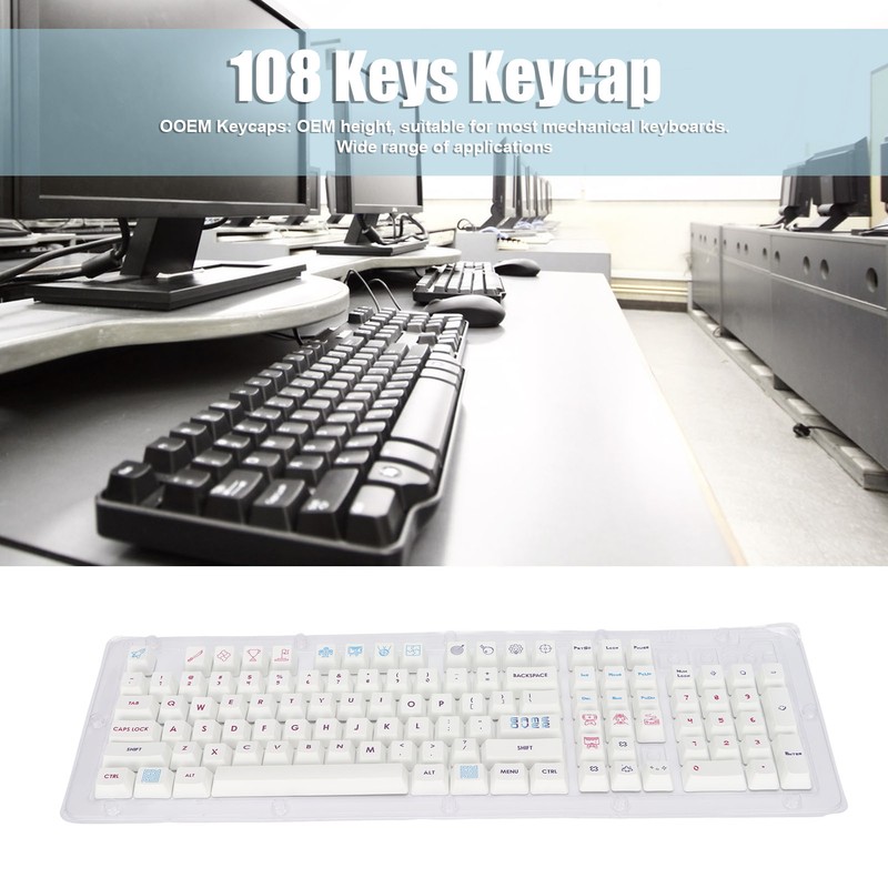 Keyboard Keycaps 108 Keys PBT Material OEM Keycaps Dye Sublimation