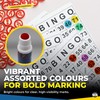 SOL 8pk Bingo Dabbers, Assorted Colour Pack, Fast-Drying Ink, Easy-Grip