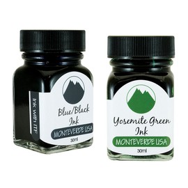 Monteverde 60ml Core Fountain Pen Ink Bottle (30ml Blue/Black Ink Bottle G309BB, 30ml Yosemite Green Ink Bottle G309YG)