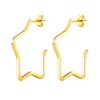Philip Jones Gold Plated Star Hoop Earrings