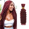 99J Burgundy Human Braiding Hair For Boho Braids 100g Deep