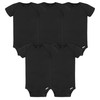 Gerber Baby Boys 5-pack Solid Onesies Bodysuits Shirt, Black, 12