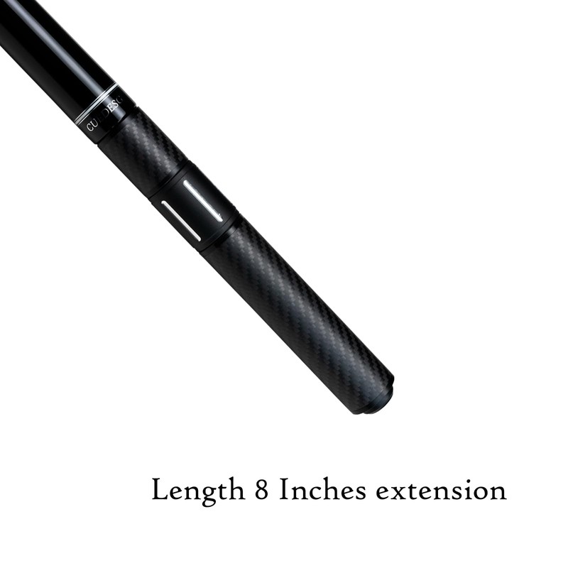 CUEDESG Carbon Fiber Pool Cue Extension,Length Adjustable(8~12 Inches)