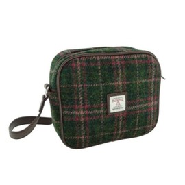 Glen Appin Harris Tweed Mini Bag Almond LB1210 (Col 107 Green Plum Check)