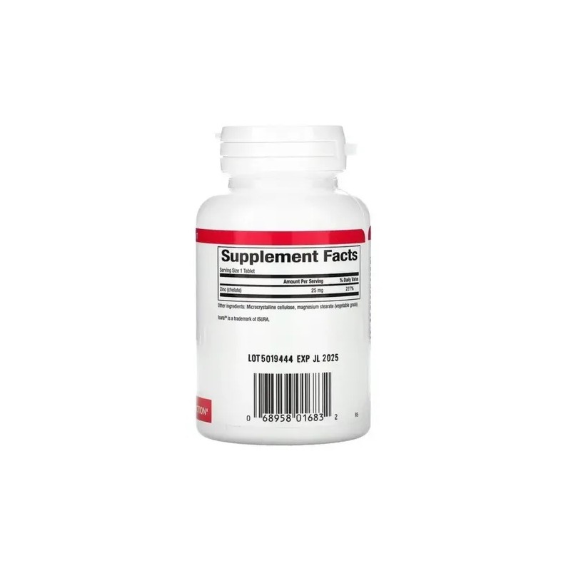 Quelato De Zinc 25mg 90 Tabletas Natural Factors