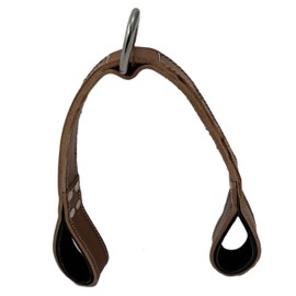 Force of Habit Tricep Straps Leather 31" Length 1.5" Wide Cable Attachment Closed Loop Padded Hand Placement Reinforced Stitching Tan