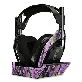 MightySkins Glossy Glitter Skin Compatible with Astro A50 Wireless Headphones + Base Station (Gen 4) - Purple Tree Camo | Protective, Durable High-Gloss Glitter Finish | Easy to Apply