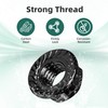 EASTPUK M6 Serrated Flange Nuts, 50Pcs M6-1.0 Grade 10.9 Carbon