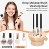 senbowe 3 in 1 Makeup Brush Cleaner Mat, Silicone Makeup