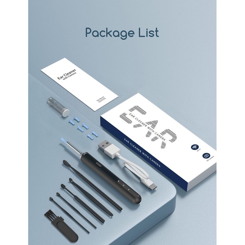 Qimic Ear Wax Removal, Ear Cleaner with Camera and Light,