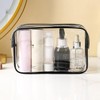 Black Frame Transparent Pouch Stationery Print Toiletry Bag Large DD-12447 / 블랙프레임 투명 파우치 문구인쇄 세면백 대 DD-12447
