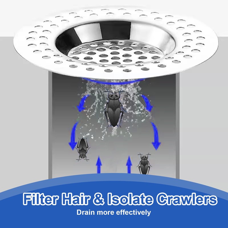 Stainless Steel Sink Strainer 2 Pack - 7.7cm Heavy Duty