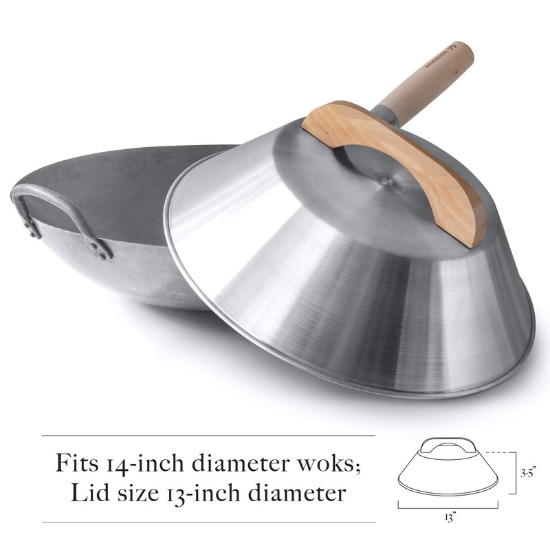 Mammafong Aluminum Wok Dome Cover for 14" Hand Hammered Wok,