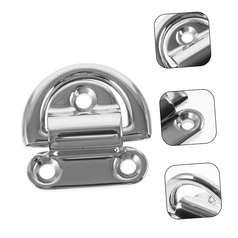 Gadpiparty 2Pcs Heavy Duty Stainless Steel Tow Hook Ring Durable