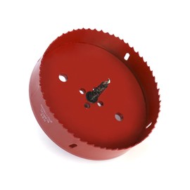 QWORK® Hole Saw 150 mm, HSS M42 Bi-Metal Hole Saw, with Hex Shank and Drill Bit for Aluminium, Iron and Wood