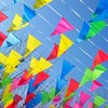 Voarge 300 Pieces Triangle Flags Bunting Banner 200m Multicolor Banner