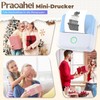 PRAOAHEI Mini Printer, Portable Photo Printer with 10 Rolls of
