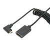 1.8m Coiled Cable Micro HD Multimedia Interface to Female HD