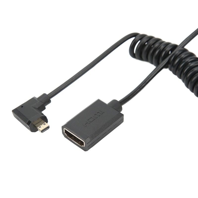 1.8m Coiled Cable Micro HD Multimedia Interface to Female HD