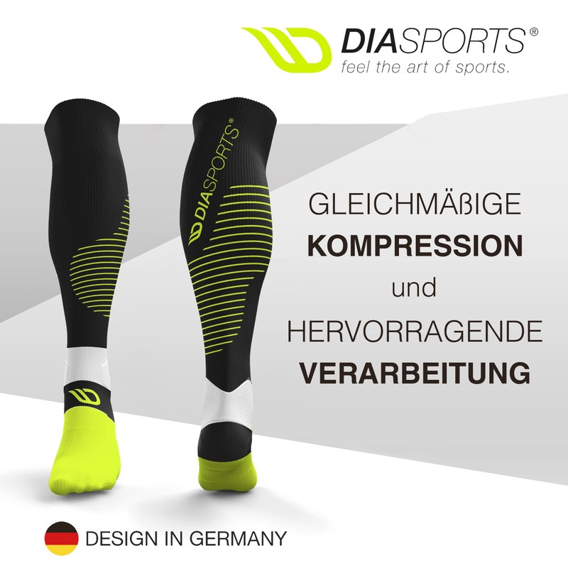 Diasports Runstars Compression Socks for Marathon & Triathlon, High-Quality Compression