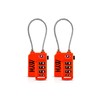 MYH Luggage Padlocks (2X Orange, Combination Lock)
