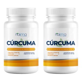 Cúrcuma Con Pimienta Negra 500mg -2 Frascos- 100 Cápsulas Cu