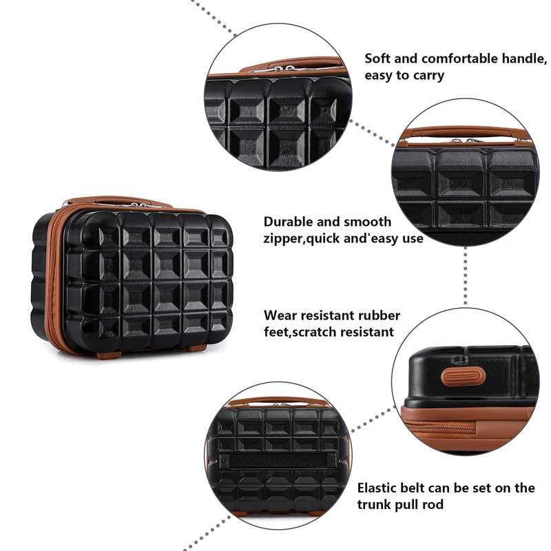 KONO Hard Shell Case, black / brown