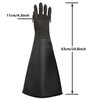 HOLDWIN Heavy Duty Sandblasting Gloves 24.8" Rubber Gloves for Sandblaster