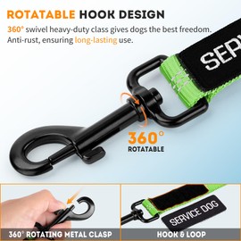 IronSeals 5.2-6 Ft Retractable Reflective Dog Leash Strong Bungee Shock Absorbing Dog Leash with Car Seatbelt and Double Padded Handle for Medium Large Dogs