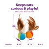 SmartyKat Flutter Balls Catnip Plush and Feather Cat Toys, Erratic