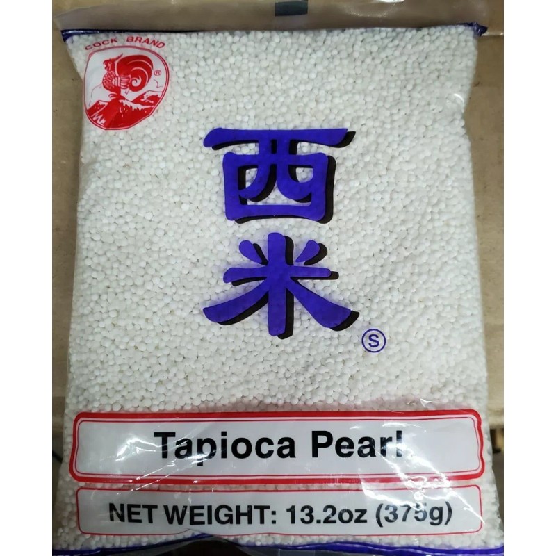 Cock Mini White Tapioca Pearls Sago Tapioca Pearls White 13.2