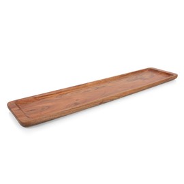 PICNIC TIME Canapé Appetizer Serving Tray, Long Rectangular Charcuterie Board, Acacia Wood Cheese Board, Grazing Board (Acacia Wood)