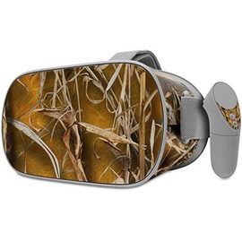 Decal Style Skin Wrap Compatible with Oculus Go Headset - WraptorCamo Grassy Marsh Camo Orange (Oculus NOT Included)
