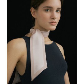 Abinafelru Abinafer Long Twilly Silk Scarf - Pale Pink