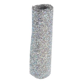 Sonew Round Rhinestone Placemat, AB Color Rhinestone Table Mat, Photographs Props, Bling Silver Sparkle Crushed Placemat, for Kitchen Wedding Banquets