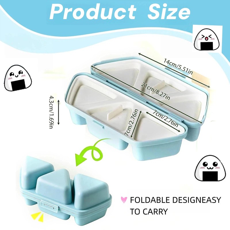 6 in 1 Triangular Onigiri Moulds, DIY Rice Ball Mould
