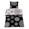 Protex 2-Piece Reversible Bed Linen Cotton Renforce Black White 135
