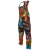 Gheri Womens Tie Dye Ripped Patchwork Multicolor Overalls Cotton Dungarees