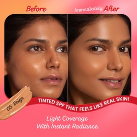 Dot & Key Strawberry Dew Tinted Sunscreen SPF 50+ Pa++++ - 05 Beige Protection Against UA/UB Broad Spectrum, Water & Sweat resistant For All Skin Types 50ml